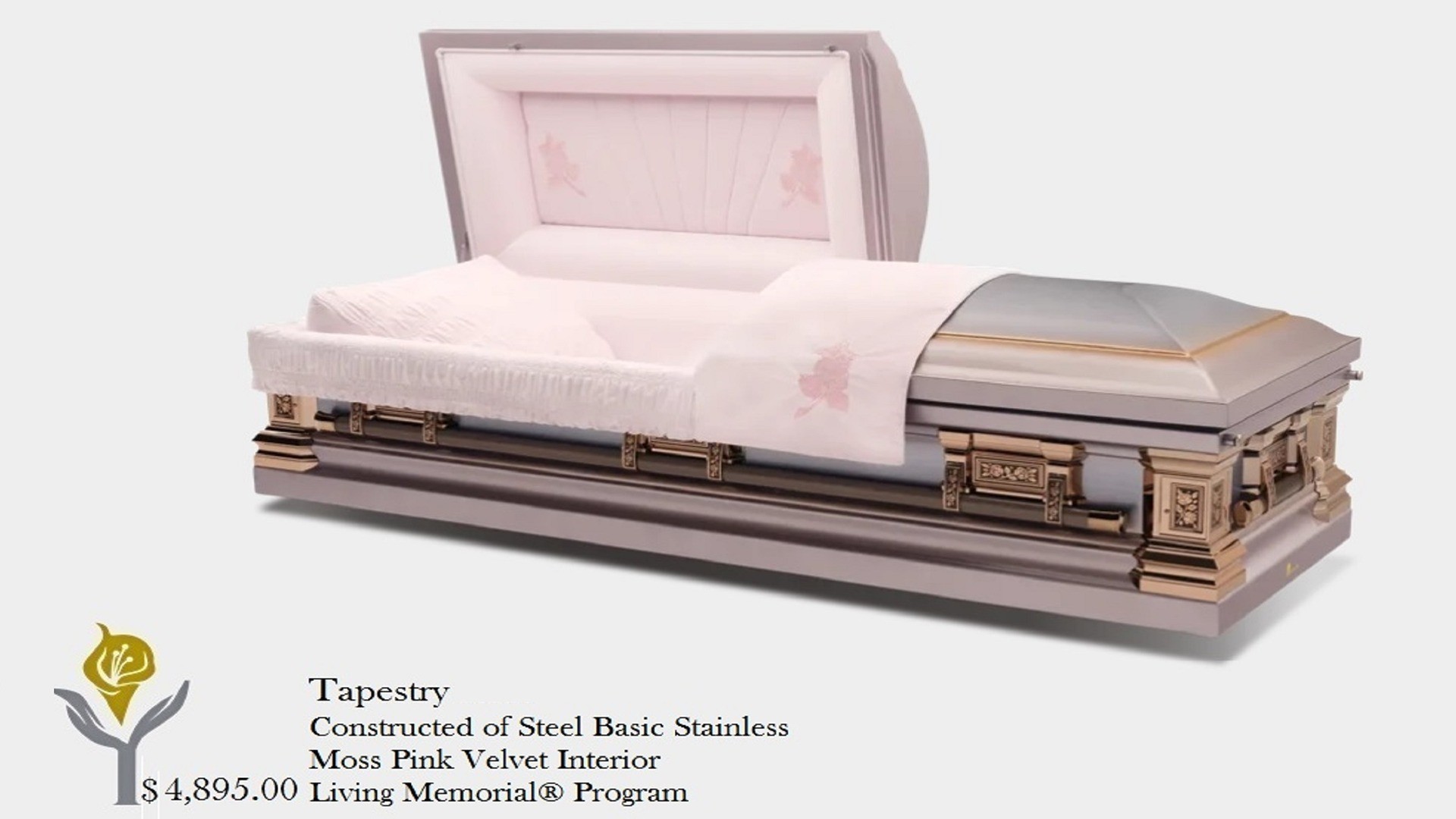 Tapestry - Stainless Steel with Moss Pink Velvet Interior